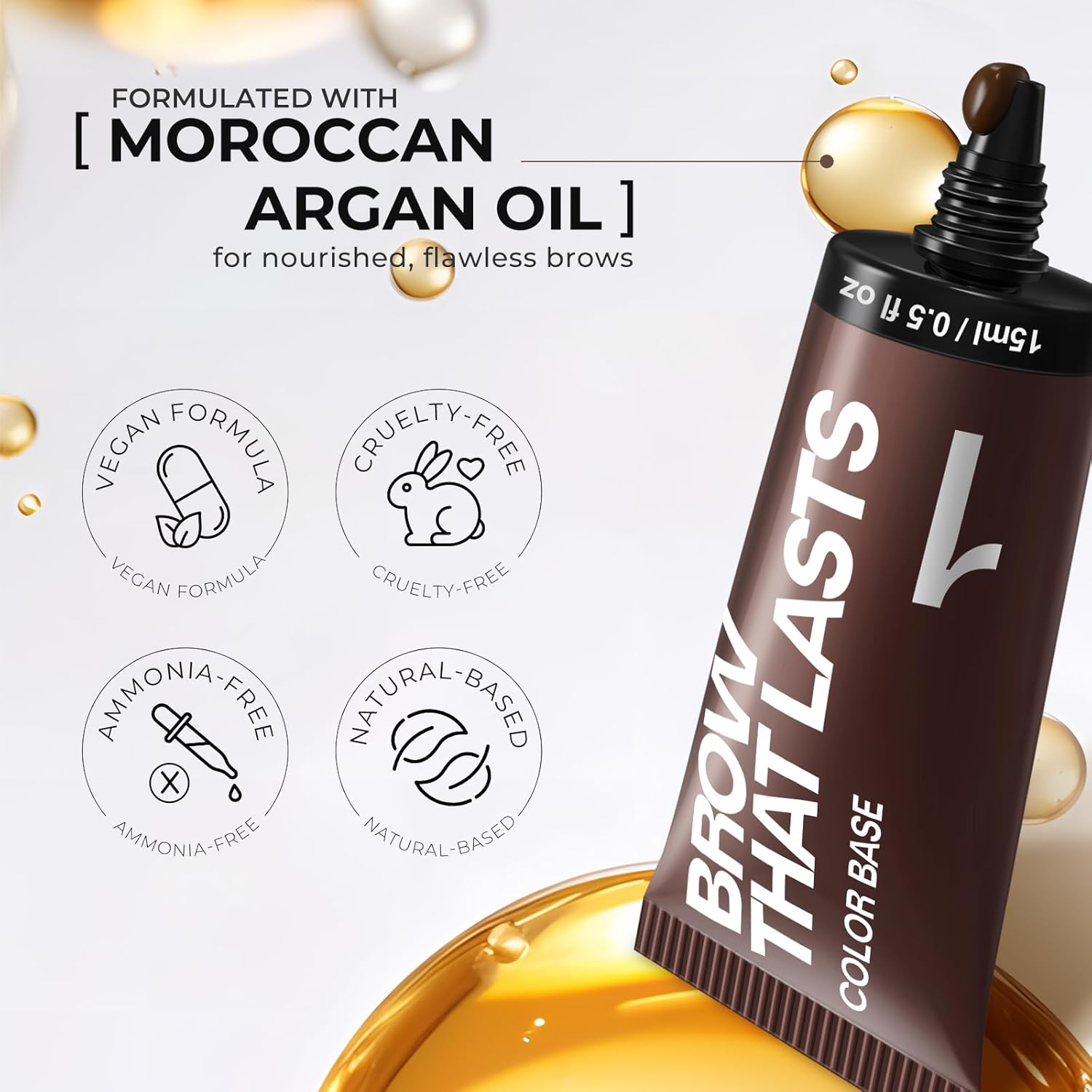 SACE LADY Eyebrow Color Kit for Women, Long Last Effect Up to 4 Weeks, Waterproof Sweat-proof, Natural Brows Cream Color DIY at Home, Vegan & Cruelty Free, 0.5Fl Oz*2 (02 DARK BROWN) - Image 4