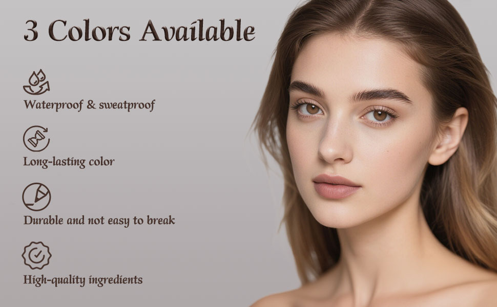 Multiple colors available waterproof eyebrow pencil
