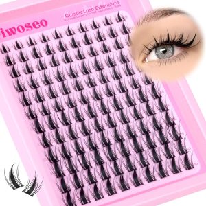 wiwoseo Manga Lash Clusters Manga Eyelash Clusters Anime Cluster Eyelash Extensions Clusters Lashes Natural Look Eyelashes Fairy Lash Clusters Manga Individual Lashes for Beginners (8-16MM)