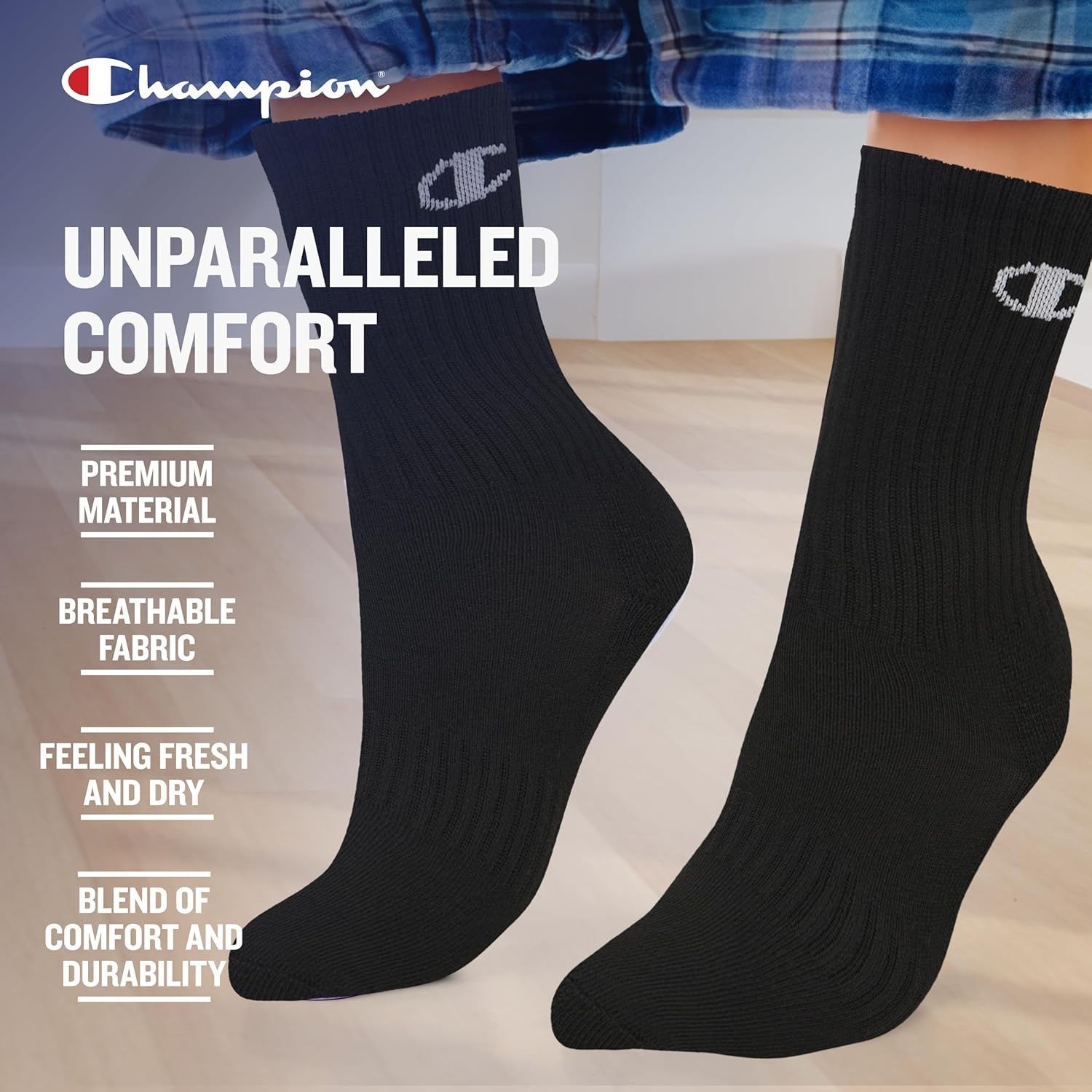 Champion Boys Socks 8 Pair Crew Ankle Quarter Kids Socks for Boys - Image 2