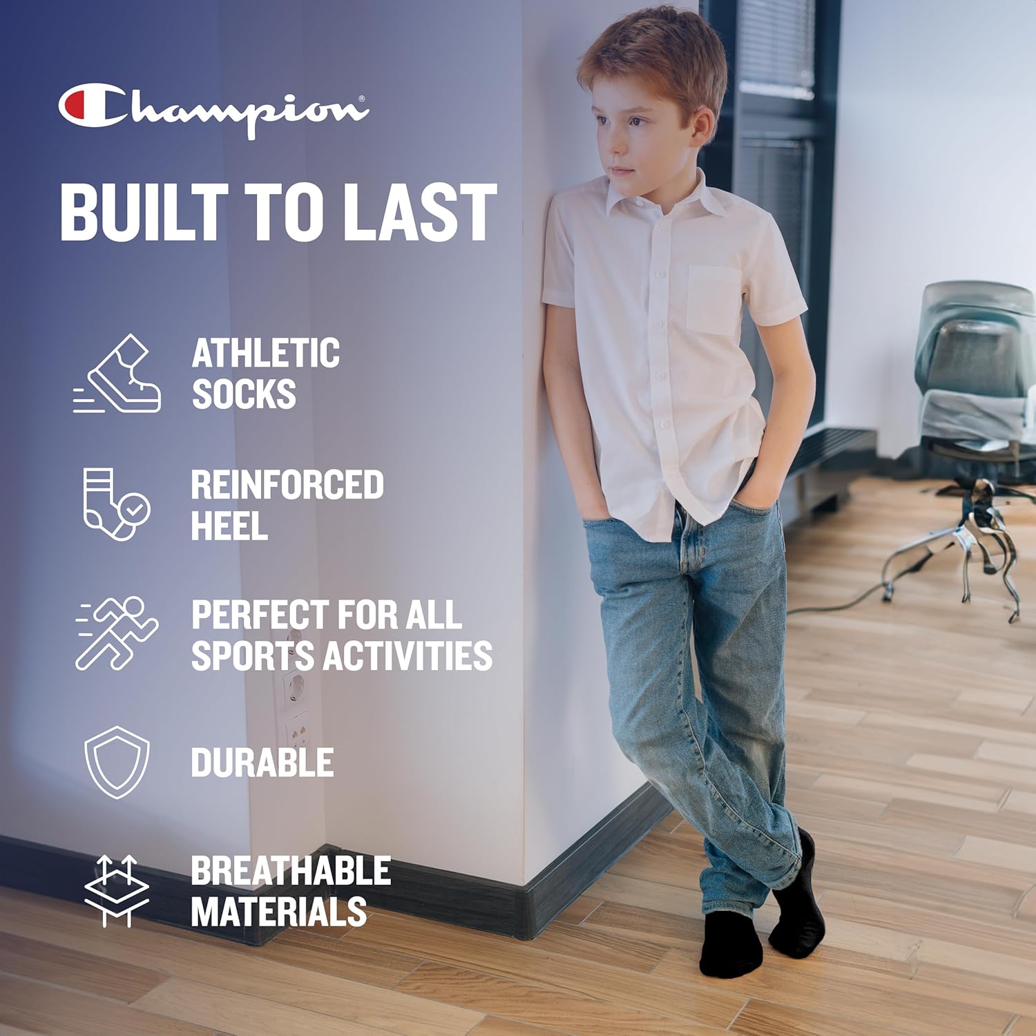 Champion Boys Socks 8 Pair Crew Ankle Quarter Kids Socks for Boys - Image 4