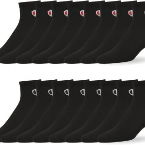 Champion Boys Socks 8 Pair Crew Ankle Quarter Kids Socks for Boys