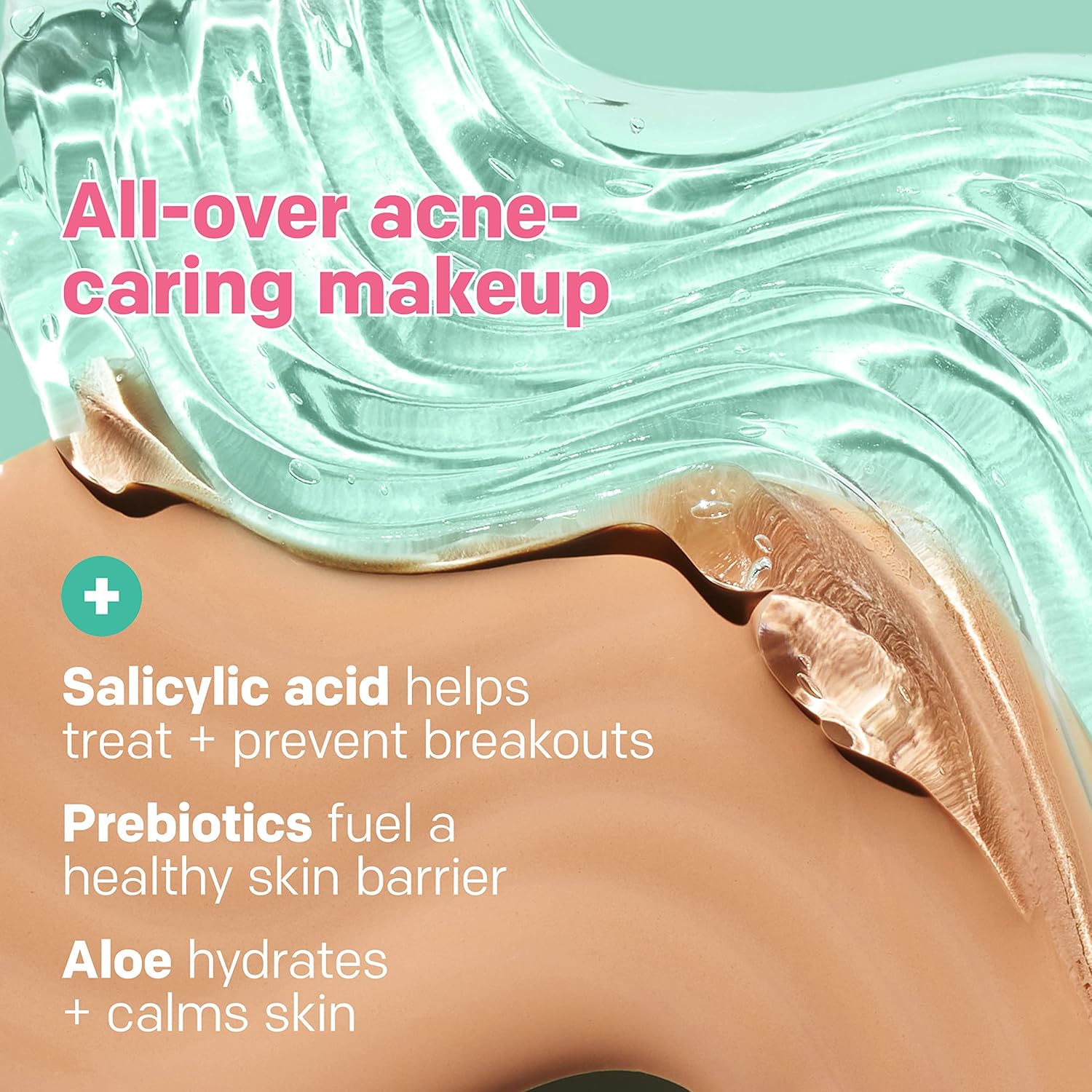 Almay Clear Complexion Acne Foundation Makeup with Salicylic Acid, Medium Coverage, Soft Matte Finish, Hypoallergenic, Cruelty- & Fragrance-Free, Dermatologist Tested, 100 Ivory, 1 fl oz - Image 5