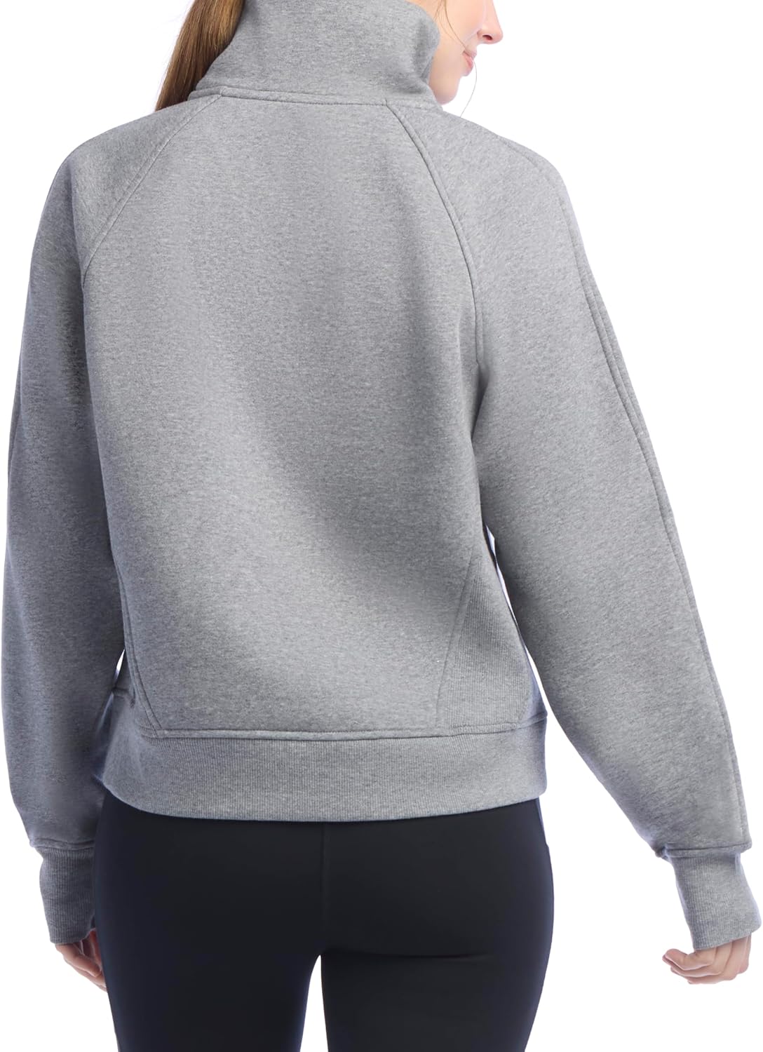 Jockey Women's Mixed Rib Half Zip Pullover Sweatshirt - Image 2