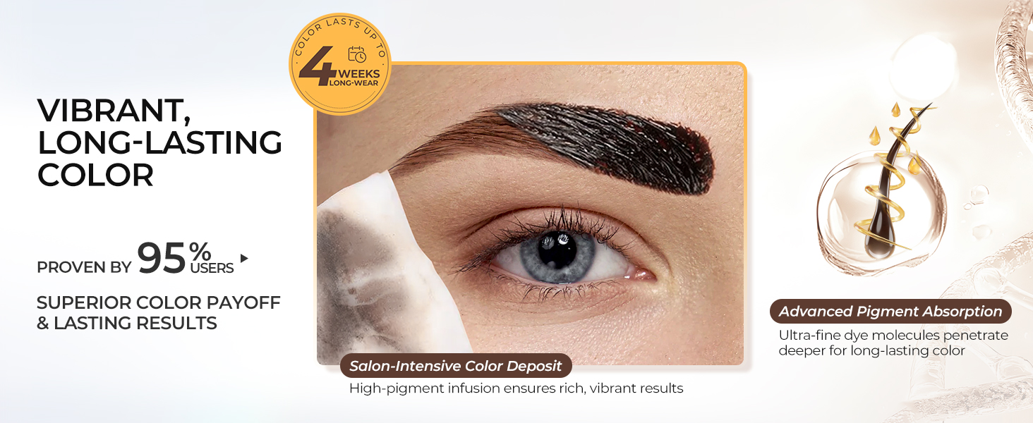 SACE LADY Eyebrow Tint Kit, Semi Permanent Brow Tint for Women, Long Last Effect Up to 4 weeks