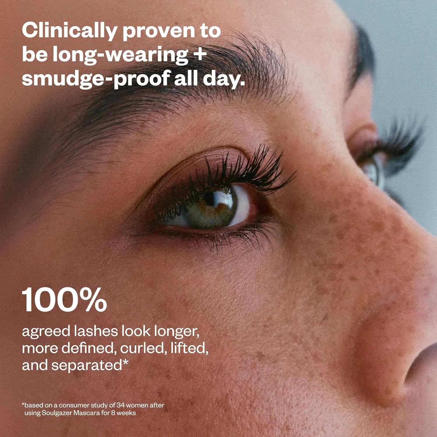 Kosas Soulgazer Lengthening + Lifting Peptide Mascara – Smudge-Proof, Clump-Free Mascara + Lash Serum 2-in-1 for Long, Defined Lashes – Curvilinear Molded Brush, Vegan, Sensitive-Eye Safe - Image 5