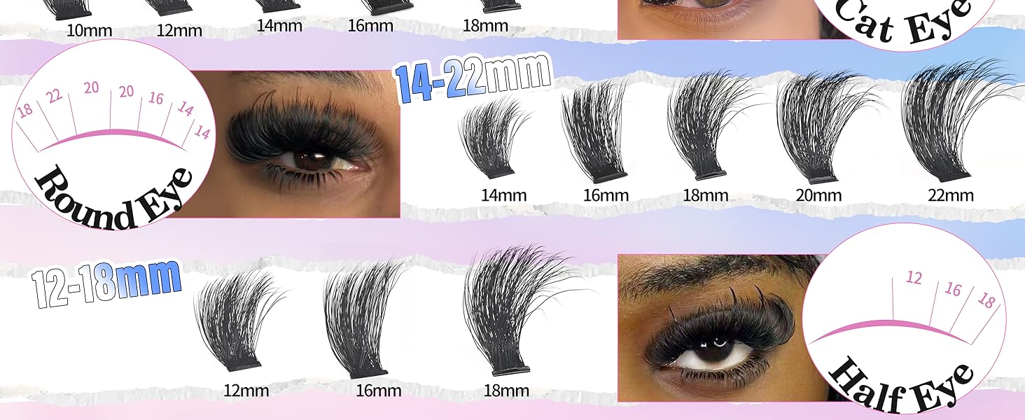 300D Lashes Clusters