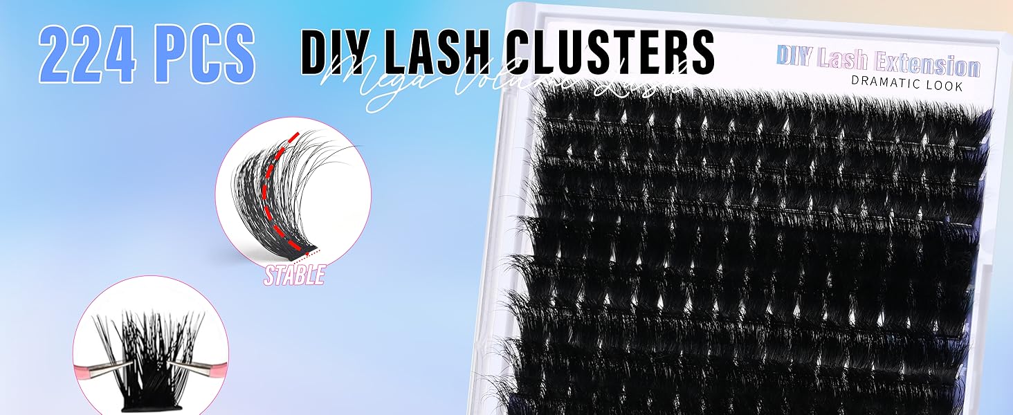 flyffy eyelashes clusters