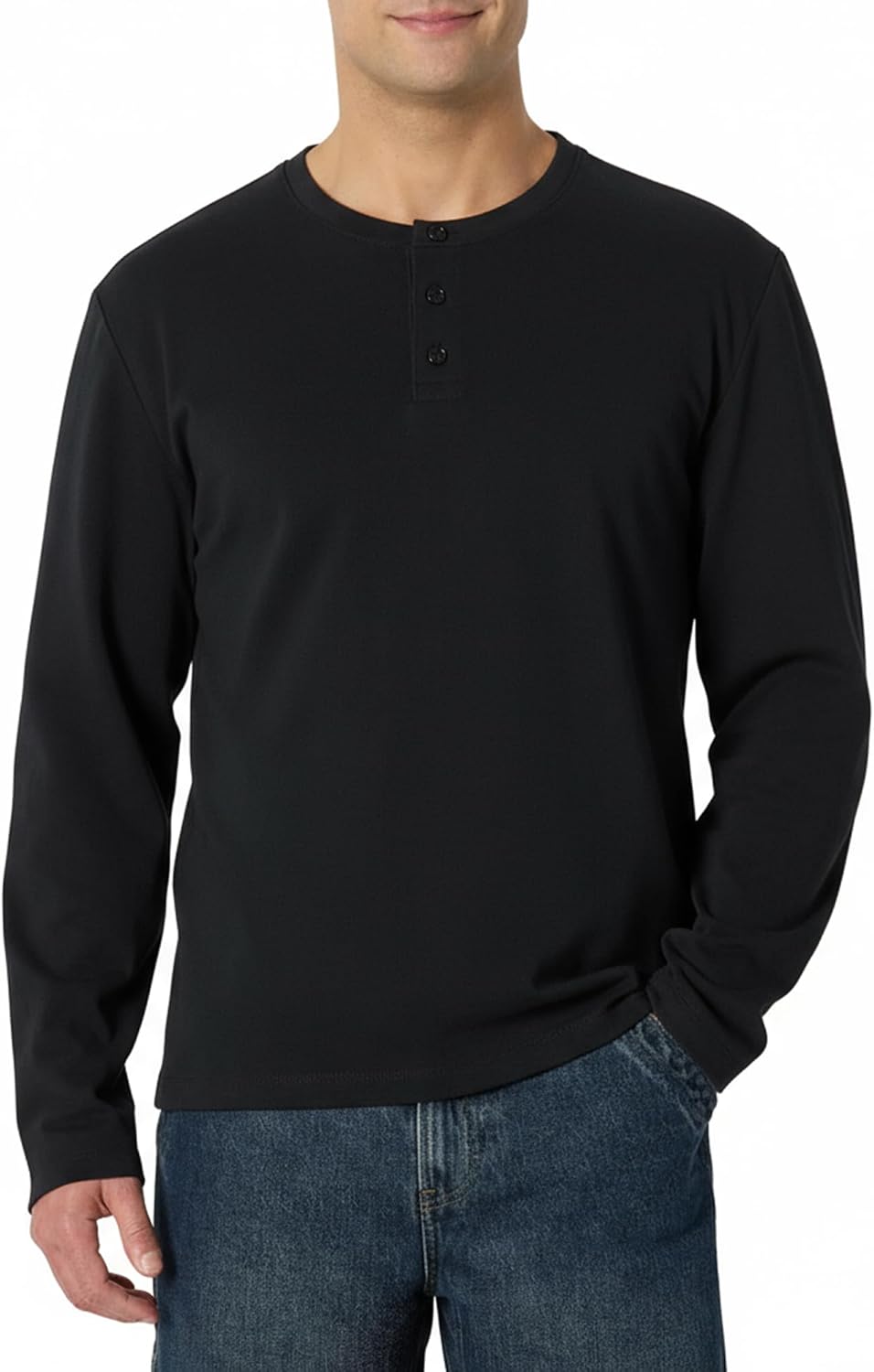 Amazon Essentials (Demi's Pick) Men's Relaxed-Fit Long Sleeve Henley