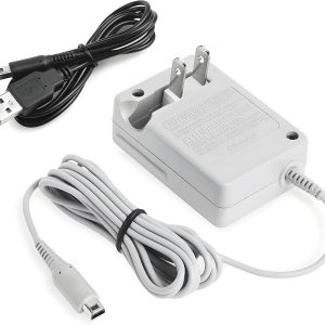 3DS Charger - Compatible with Nintendo 3DS, 3DS/DSi/2DS XL, 2DS, DSi, New 3DS and 2DS XL - Replacement Power Cord for Nintendo Handheld Console, Universal 100V-240V AC Wall Adapter(Gray)