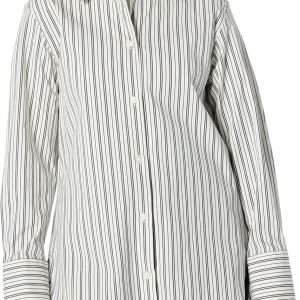 Amazon Essentials (Demi's Pick Women's Oversized-Fit Cotton Stretch Poplin Button-Down Dress Shirt