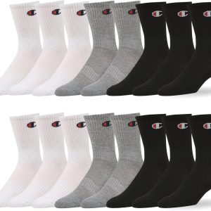 Champion Boys Socks 8 Pair Crew Ankle Quarter Kids Socks for Boys