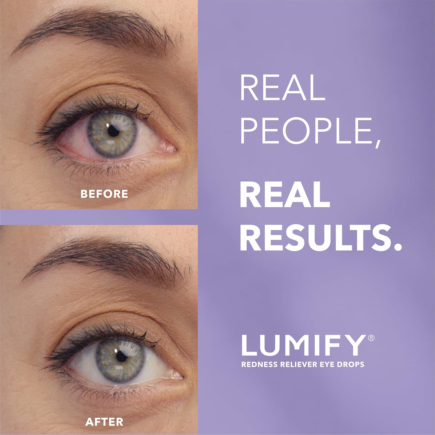 LUMIFY Eye Drops for Red Eyes, Redness Reliever for Brighter Looking Eyes, Works in 1 Minute & Lasts Up to 8 Hours, Eye Drops, 0.25 Fl Oz (7.5mL) - Image 2